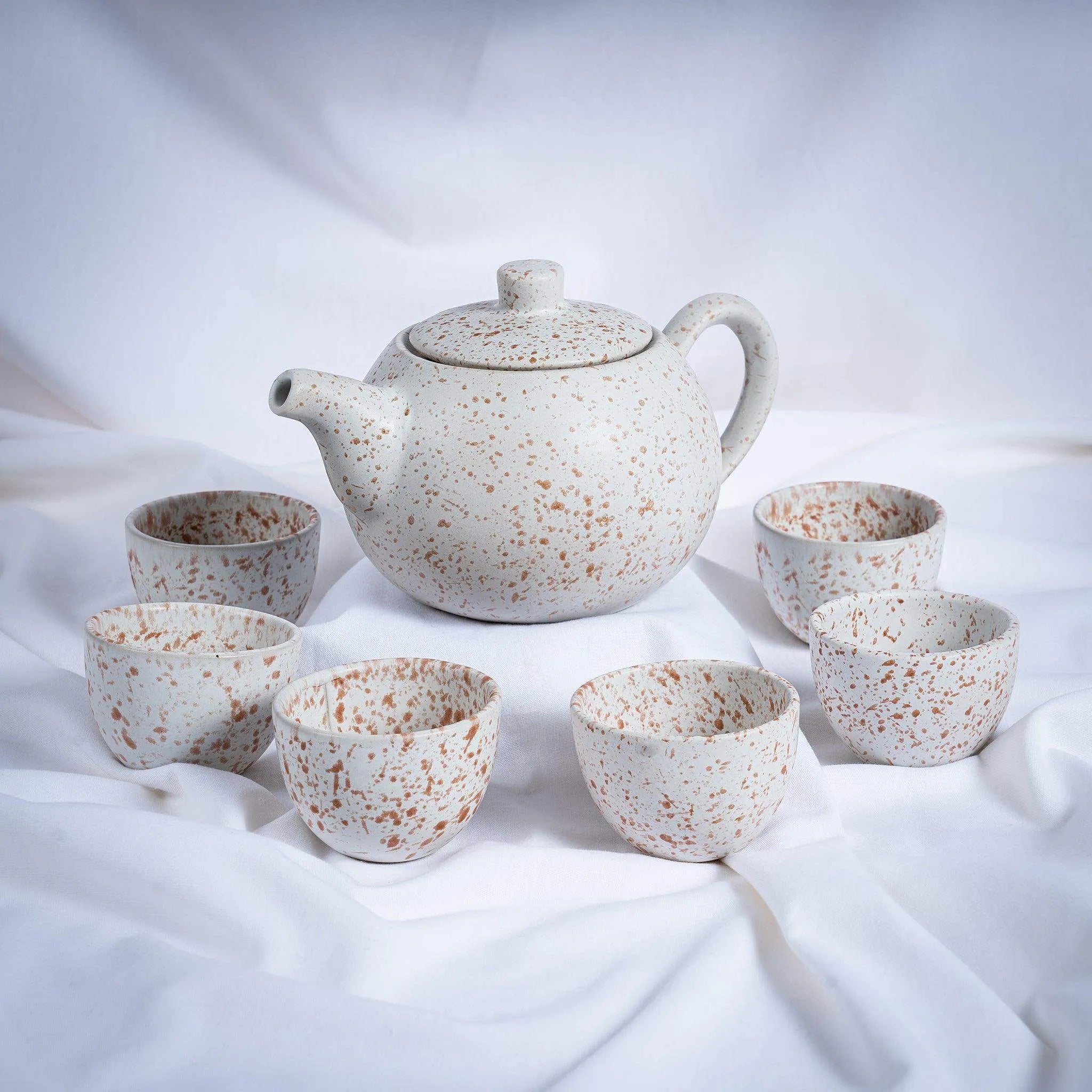 14-Piece Ceramic & Olive Wood Set