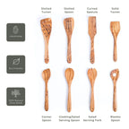 Ditch Plastic, Go Natural! Set of 8 Handmade Olive Wood Utensils