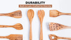 Ditch Plastic, Go Natural! Set of 8 Handmade Olive Wood Utensils