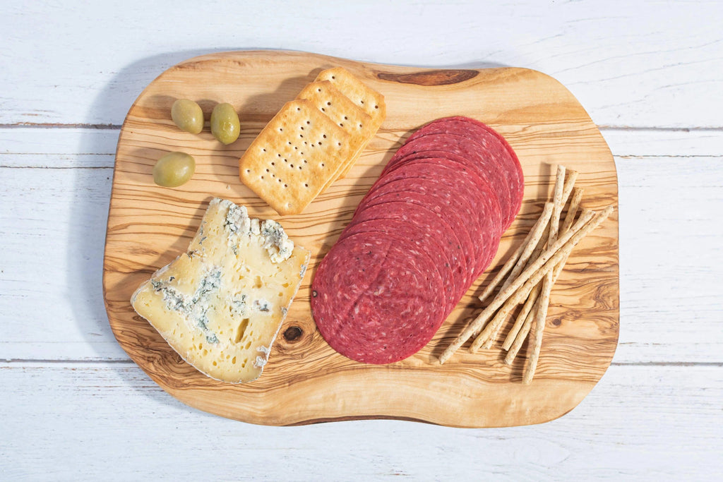 Handmade Olive Wood Cutting Board – Reversible, Rustic & Food-Safe | 12x7" (30x18cm)