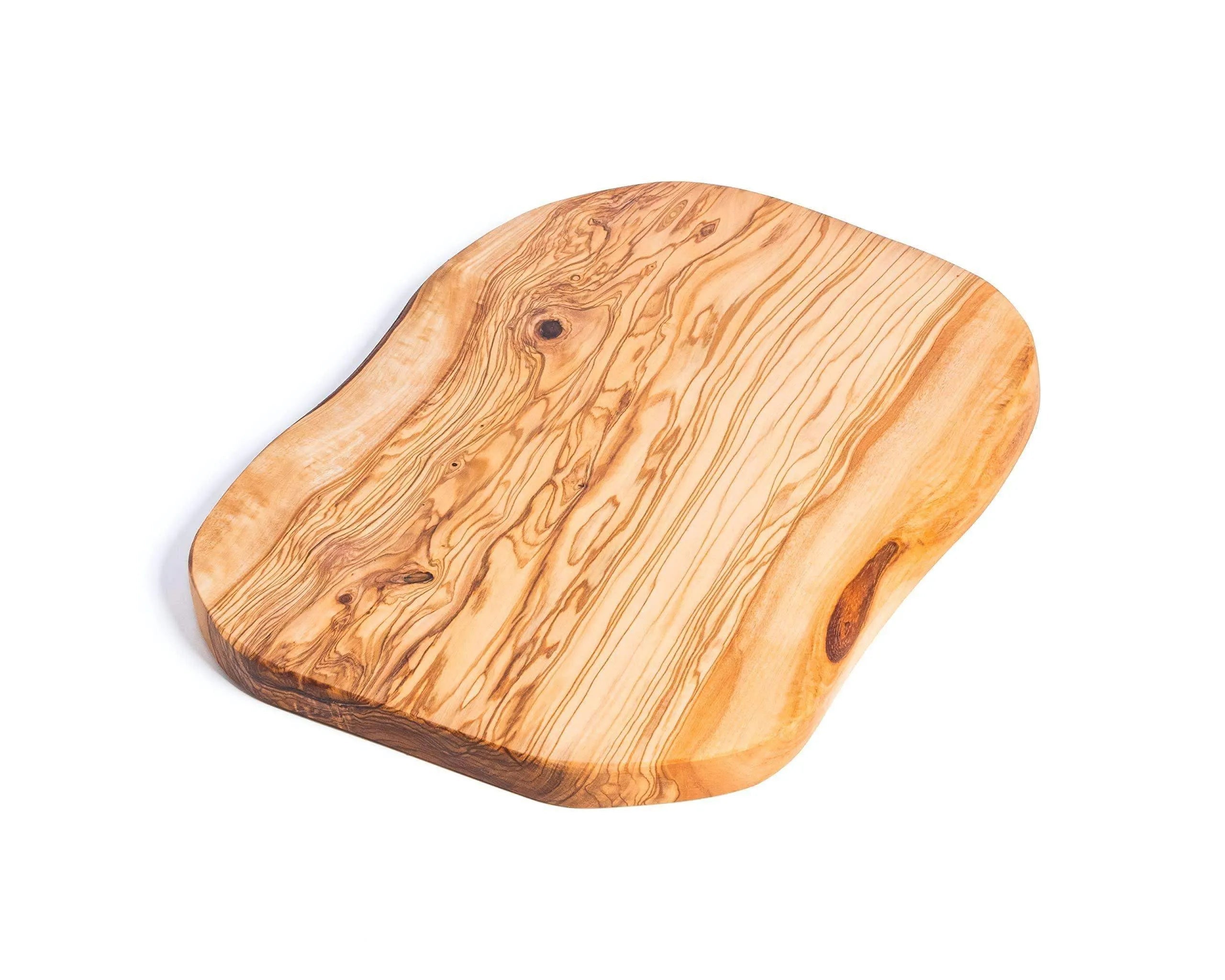 Handmade Olive Wood Cutting Board – Reversible, Rustic & Food-Safe | 12x7" (30x18cm)