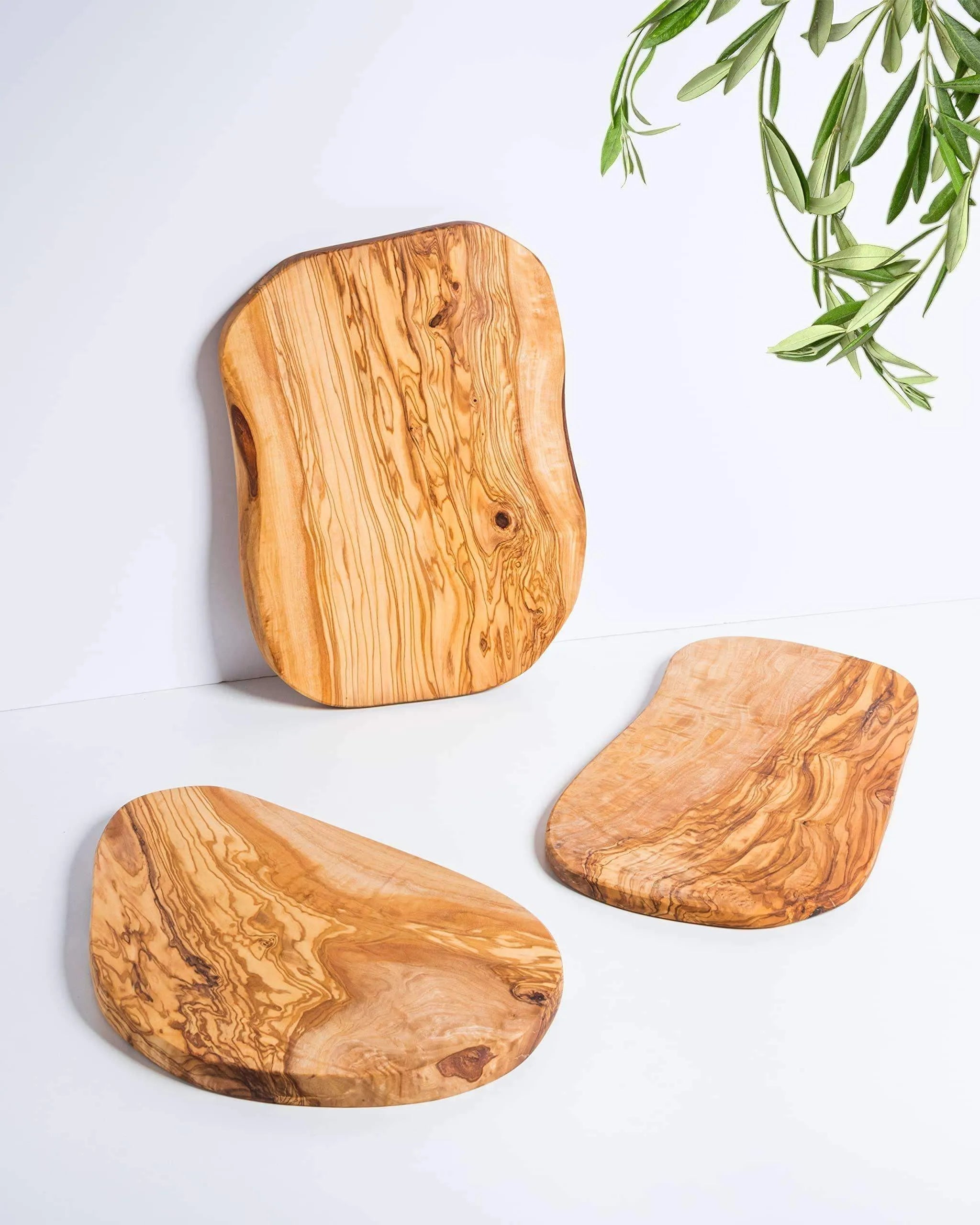 Handmade Olive Wood Cutting Board – Reversible, Rustic & Food-Safe | 12x7" (30x18cm)
