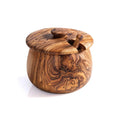 Handmade Olive Wood Jar with Lid & Scoop – Natural Spice Container