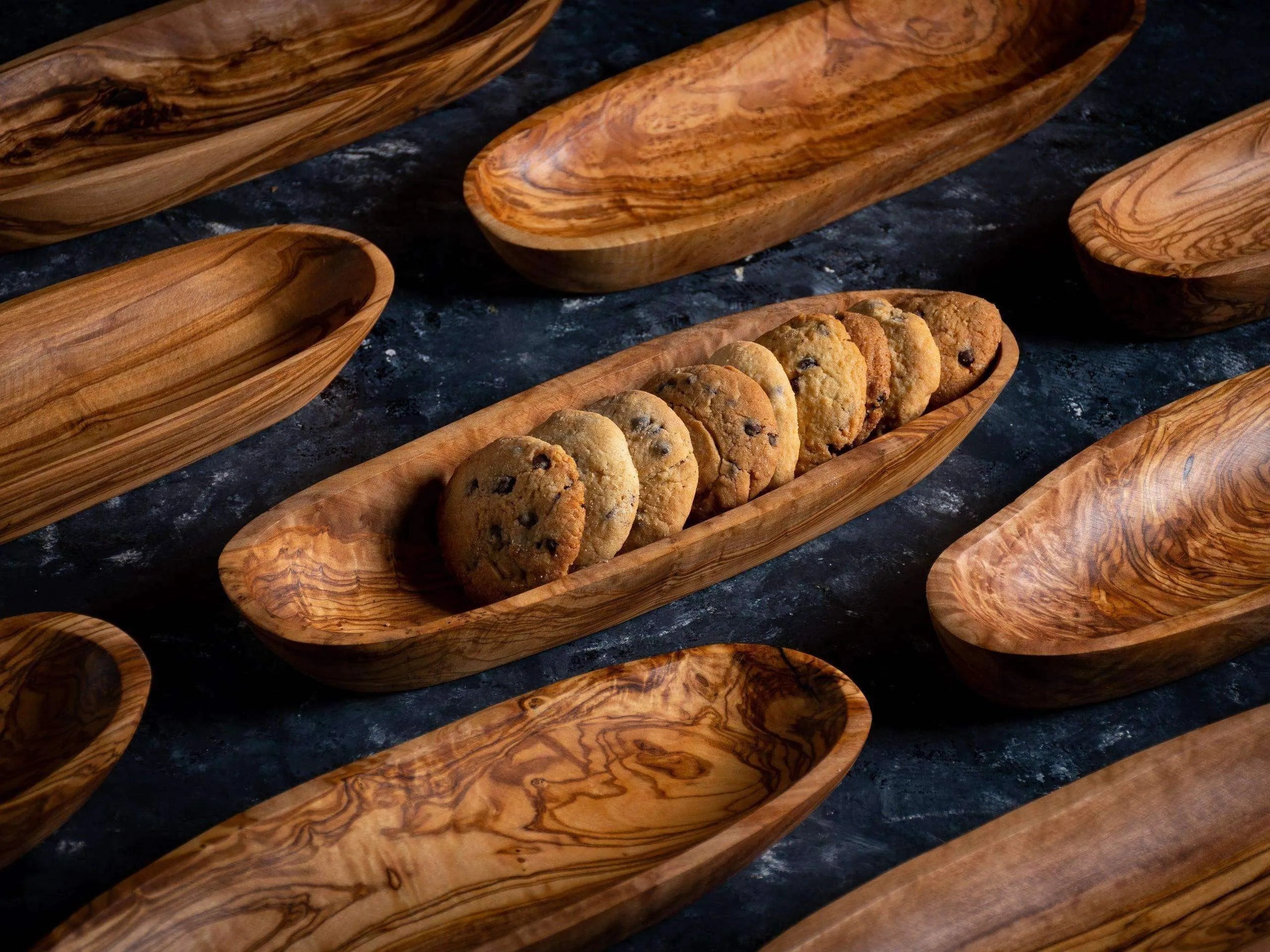 Handmade Olive Wood Tray – Multifunctional Bread, Fruit & Catch-All Organizer