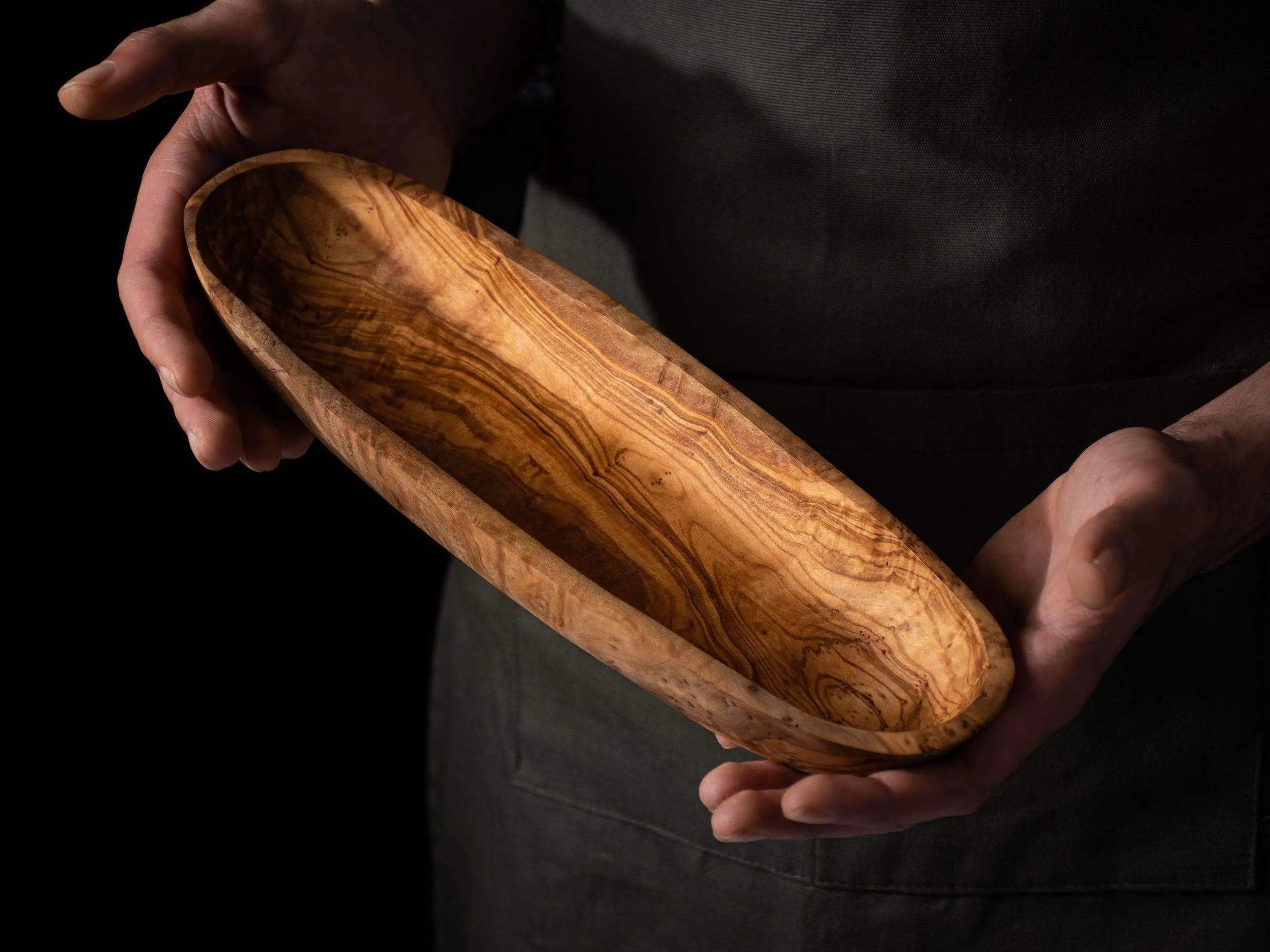 Handmade Olive Wood Tray – Multifunctional Bread, Fruit & Catch-All Organizer