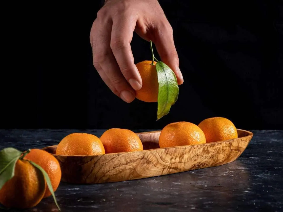 Handmade Olive Wood Tray – Multifunctional Bread, Fruit & Catch-All Organizer