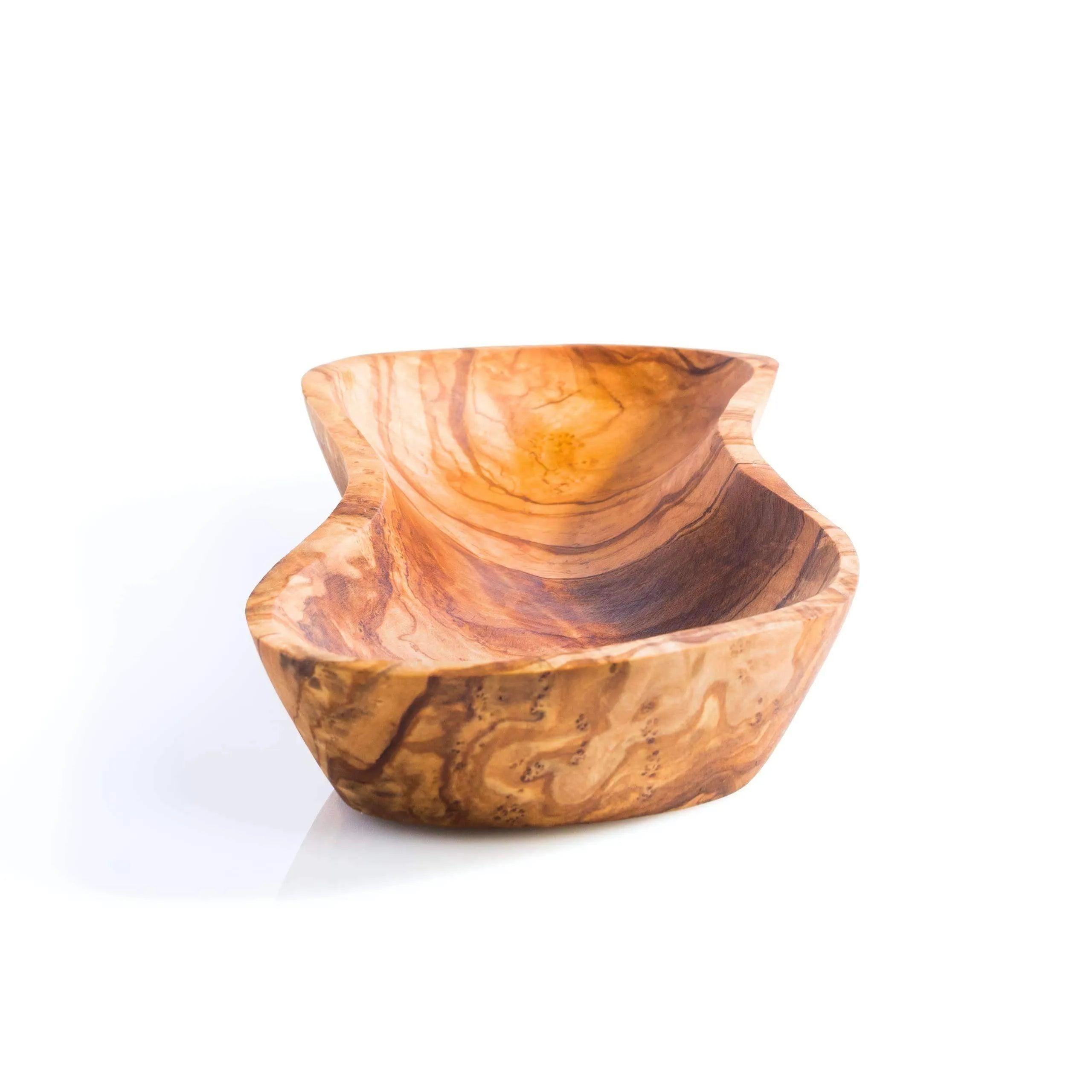 Handmade Olive Wood Tray – Z-Shaped Appetizer & Snack Plate