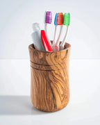 Handmade Olive Wood Utensils Holder – 100% Natural & Multi-Use Organizer