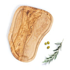 Lezarcad Handmade Olive Wood Cutting Board with Juice Groove - Rustic Elegance & Function | 13.7x7" (35x18 cm)