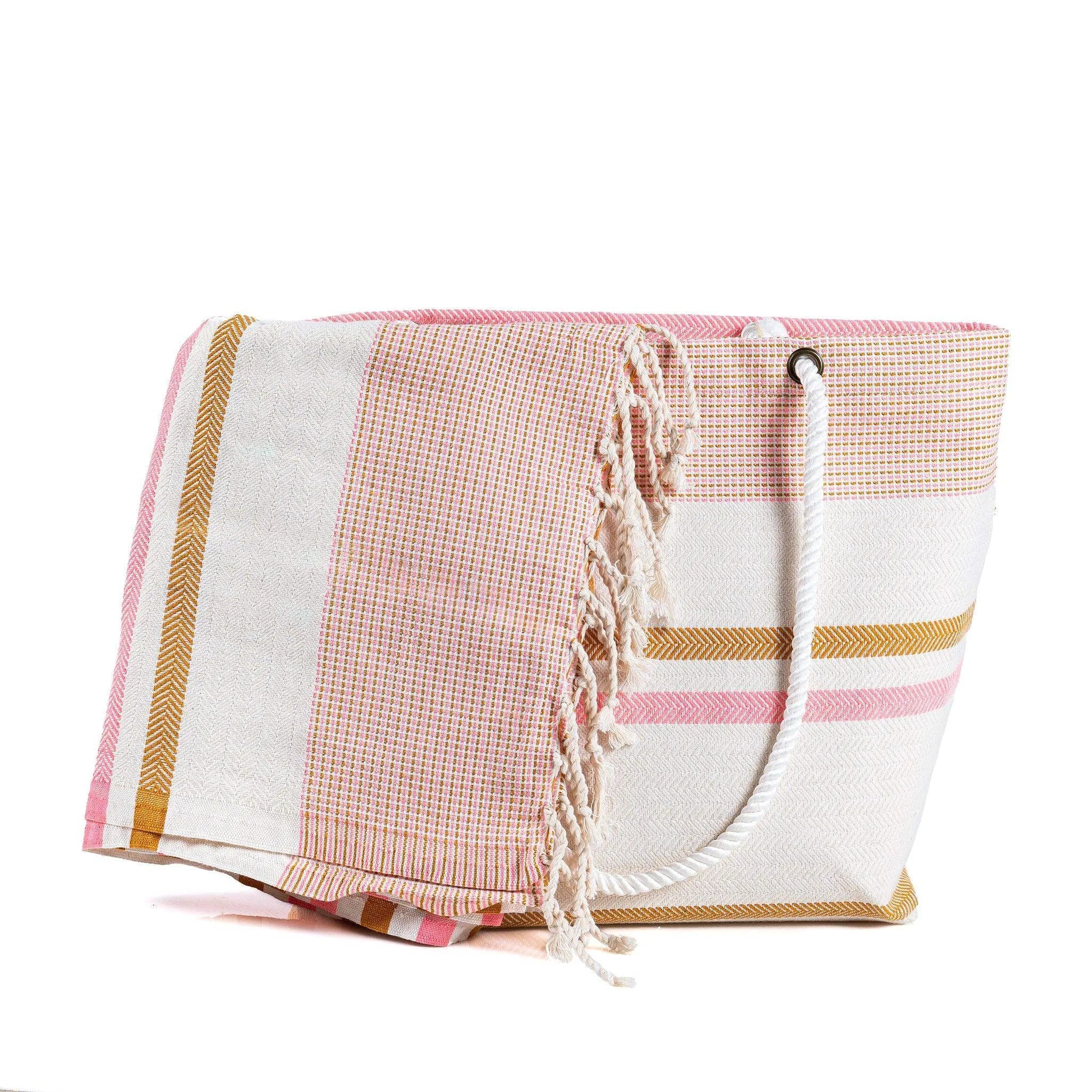 Lezarcad Thermal Beach Bag with Absorbent Towel – Stylish & Spacious Tote