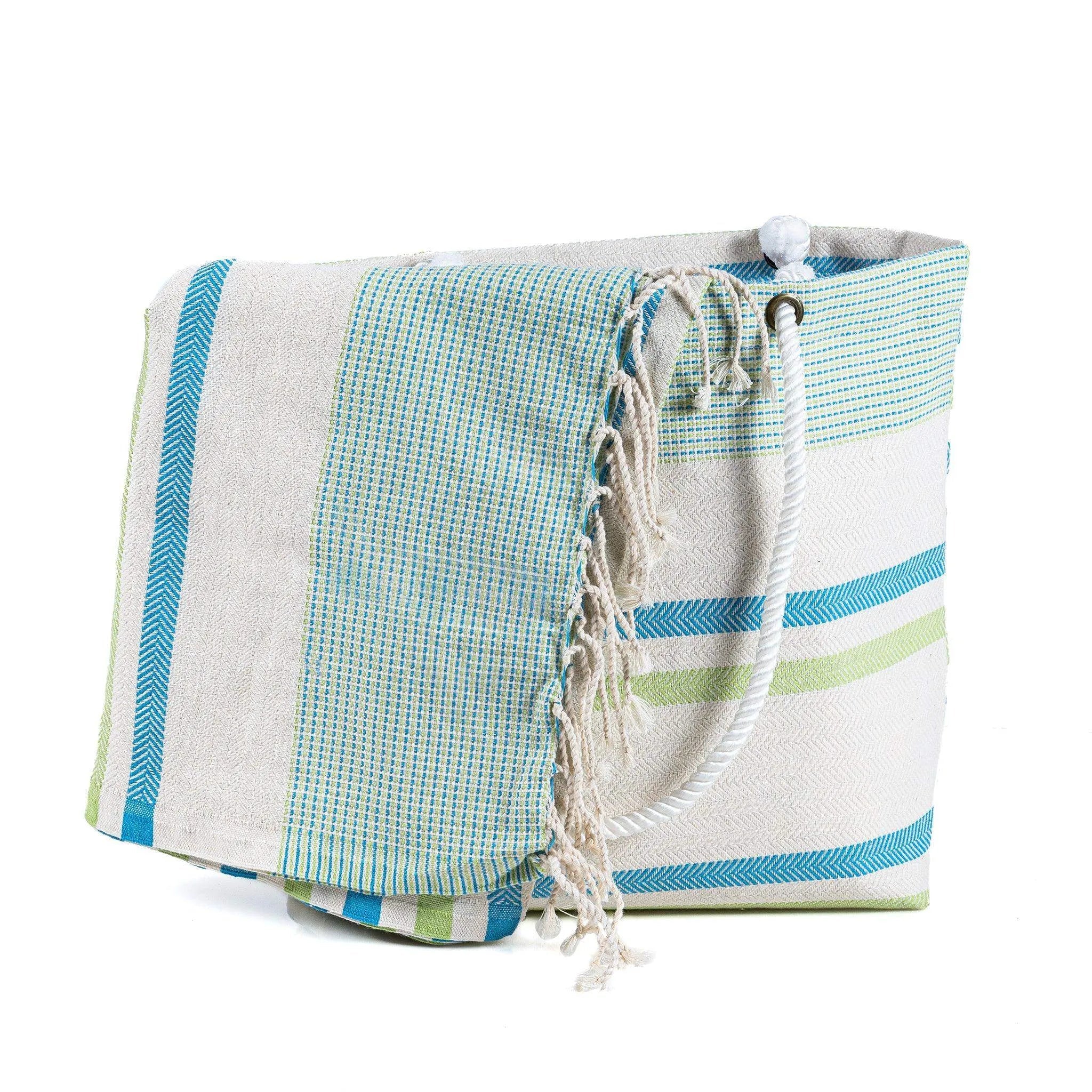 Lezarcad Thermal Beach Bag with Absorbent Towel – Stylish & Spacious Tote