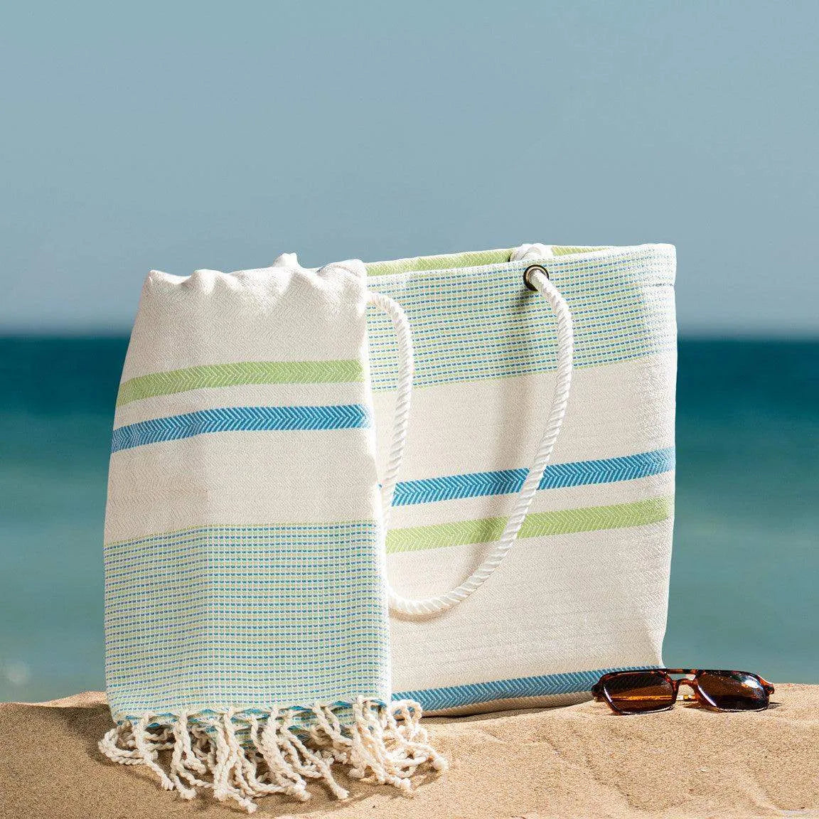Lezarcad Thermal Beach Bag with Absorbent Towel – Stylish & Spacious Tote