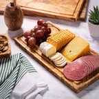 Olive Wood Rustic Cutting Board with Groove - 35x18 cm