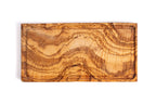 Olive Wood Rustic Cutting Board with Groove - 35x18 cm