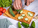 Olive Wood Rustic cutting board with groove - 30x18 cm