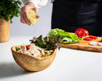 Rustic Handmade Olive Wood Bowl & Salad Servers – Eco-Friendly Kitchenware