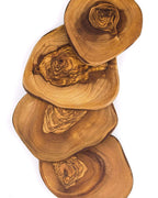 Rustic Olive Wood Coasters Set of 6 – Handmade, Durable & Eco-Friendly