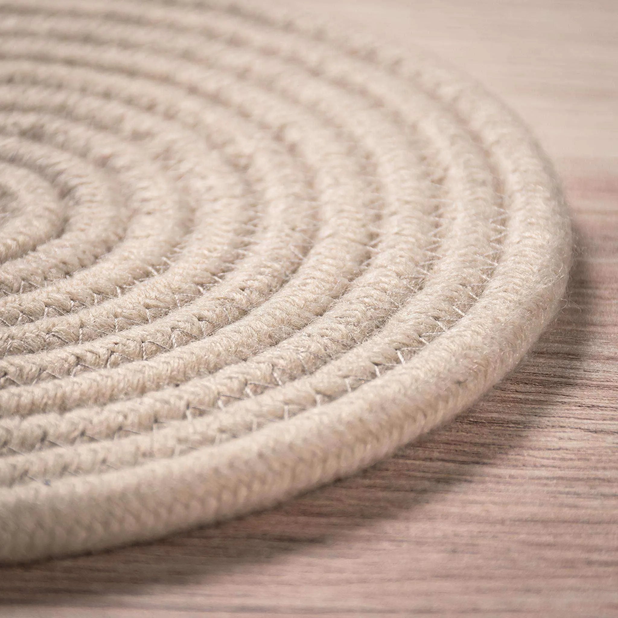 Set of 2 Round Beige Coasters - 15cm