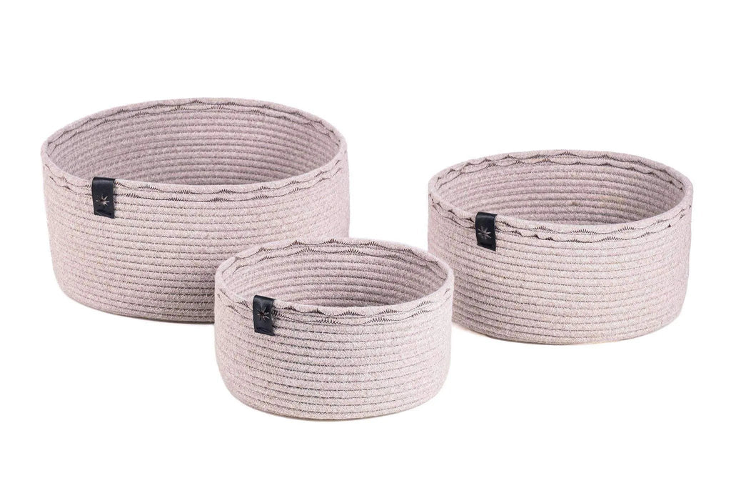 Set of Light Grey Cotton Organizers